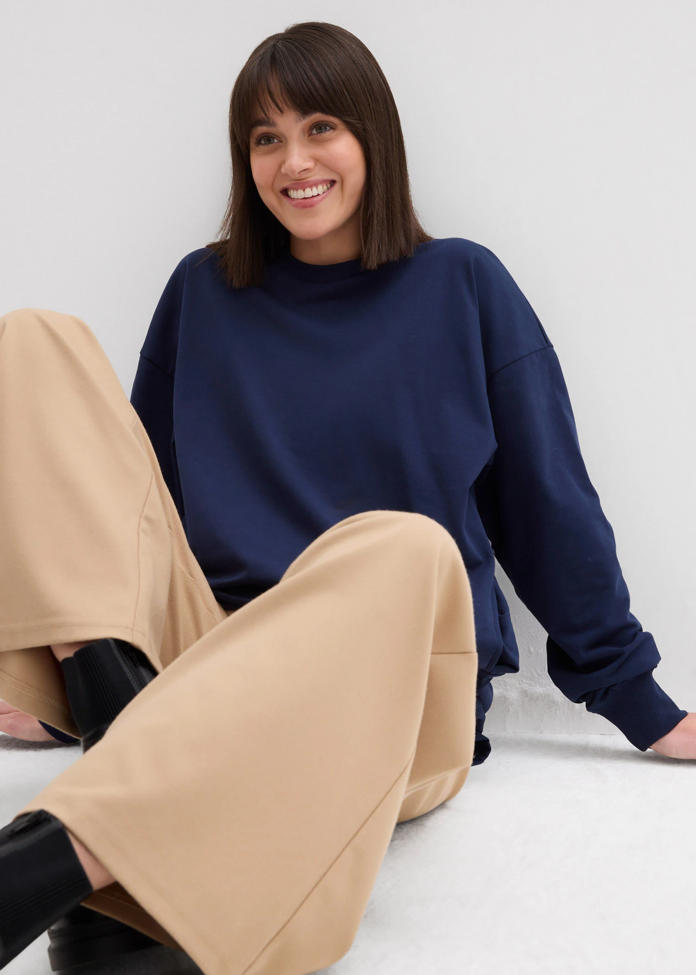 Bluza oversize • granatowy • sklep bonprix