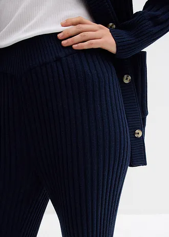 Pantaloni din tricot fin și moale cu viscoză • bleumarin • magazin bonprix