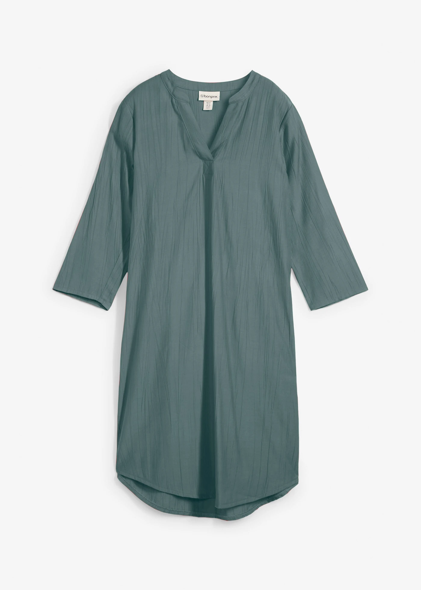 Robe-tunique texturée en viscose majoritaire • vert eucalyptus • Boutique bonprix