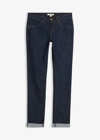 Stretch jeans mid waist, straight