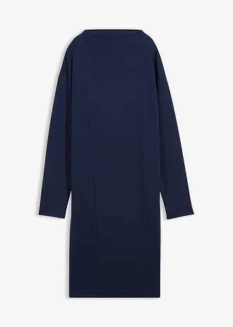 Robe midi en viscose mélangée, Couleur: bleu foncé