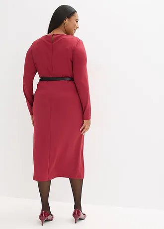 Žerzejové šaty, barva: švestkově červená