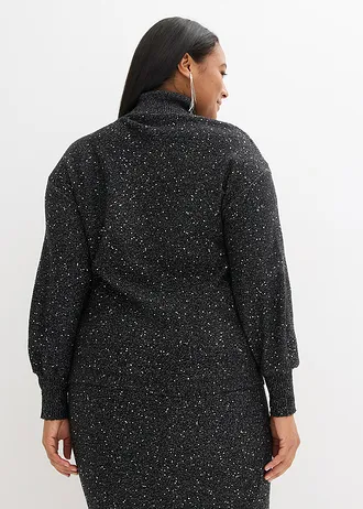 Trui met pailletten • bruin plus size • bonprix online shop