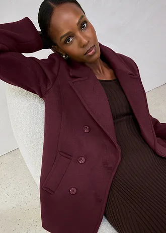 Peacoat van wol • wijnrood • bonprix online shop