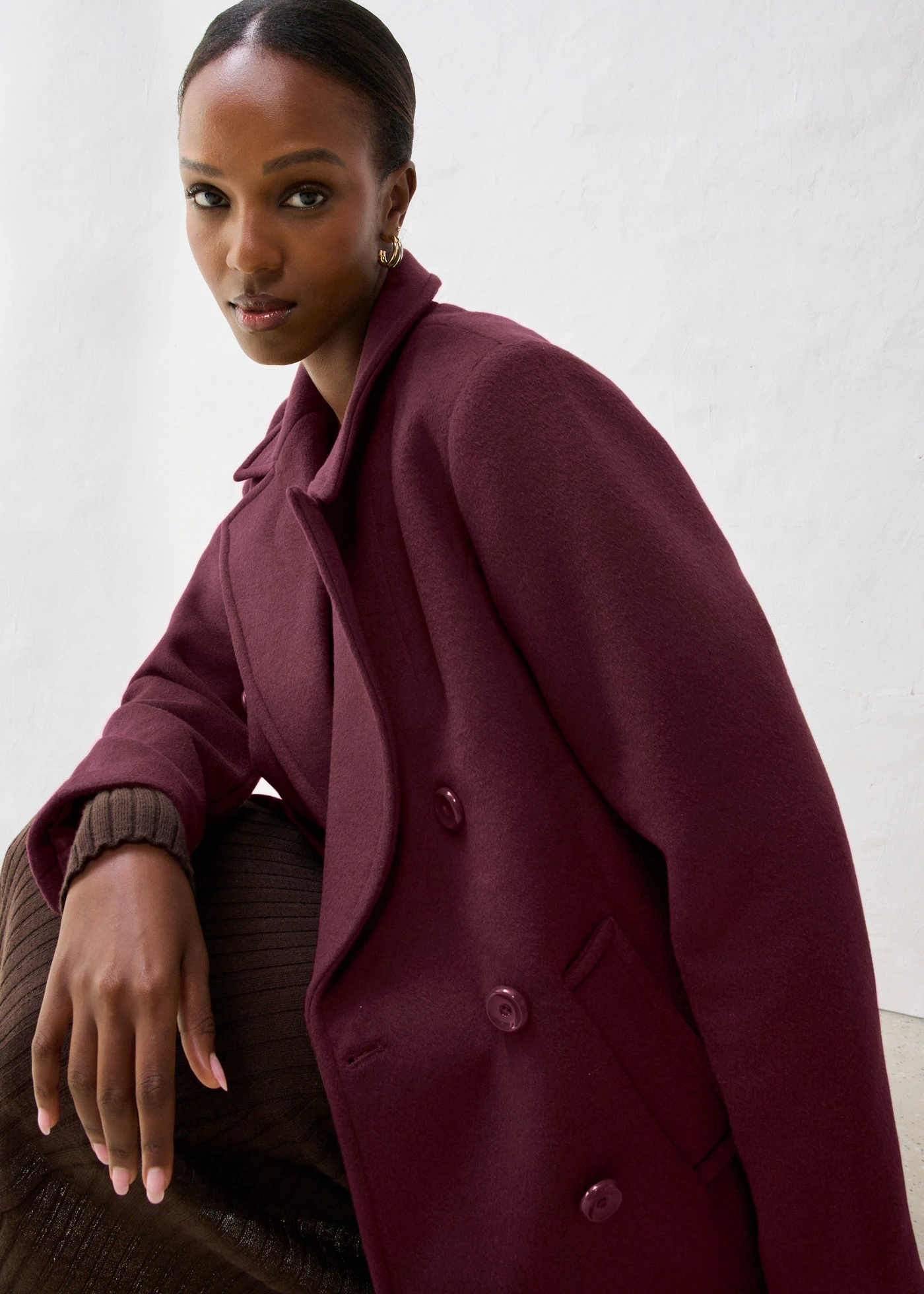 Veste caban • bordeaux • Boutique bonprix