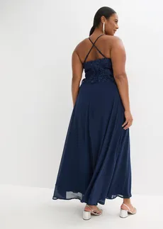 Jurk met spaghettibandjes, Kleur: donkerblauw