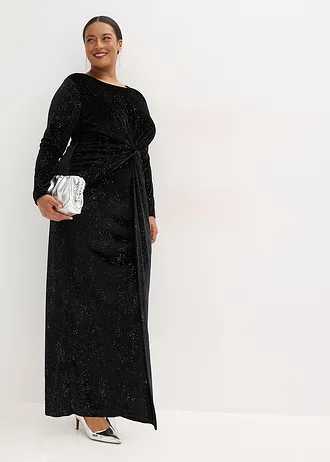 Robe de soirée à sequins, Couleur: noir