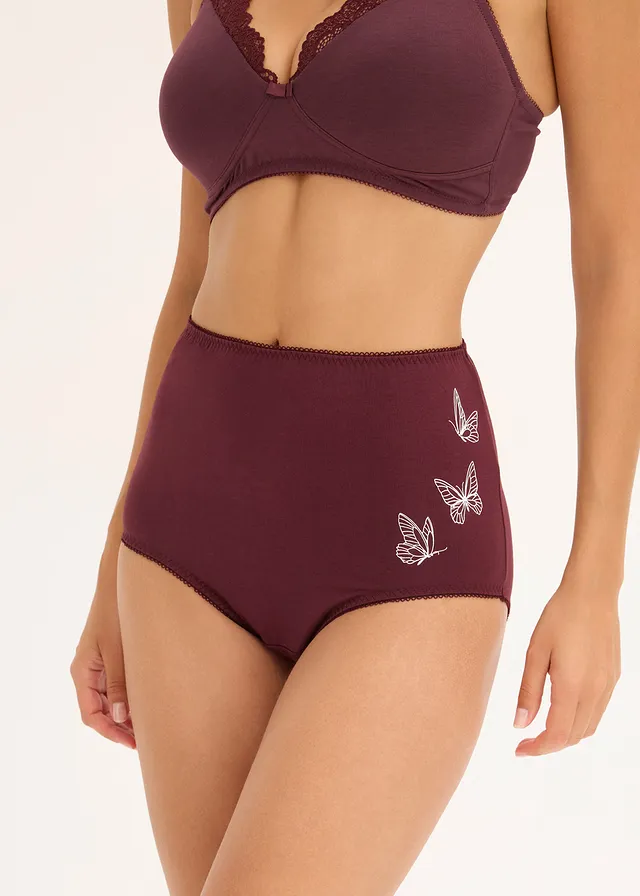 Tailleslip met biologisch katoen (set van 3) • zwart+wolwit+wijnrood • product-page.page-title-suffix