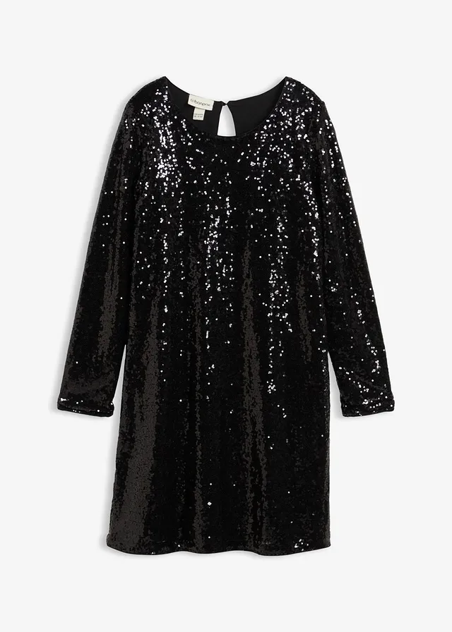 Paillettenjurk, Kleur: zwart