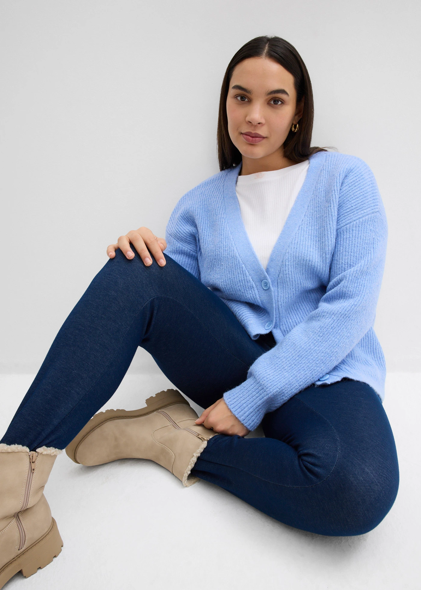 Thermo legging in denim look • blauw plus size • bonprix online shop