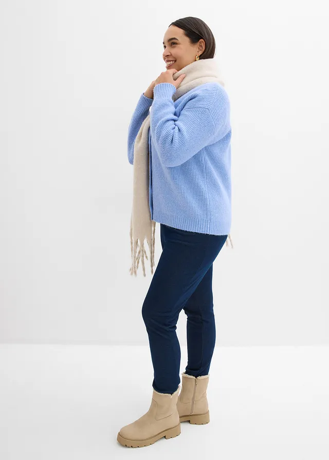 Thermo legging in denim look • blauw plus size • product-page.page-title-suffix