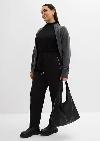 Instapbroek met comfortabele band, Kleur: zwart