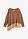 Poncho trui, Kleur: pimentbruin-cappuccino