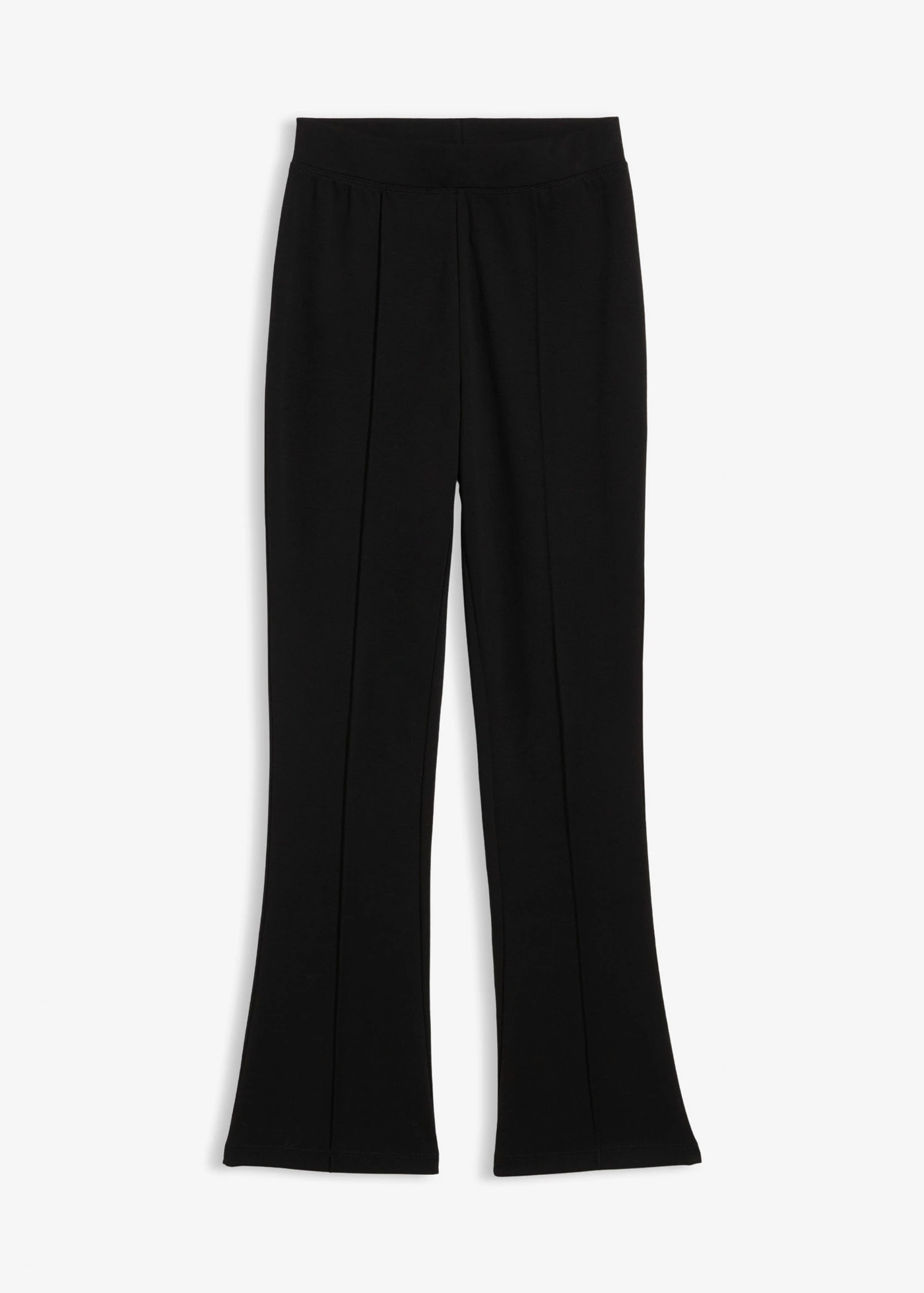 Pantalon évasé en jersey coton épais • noir • Boutique bonprix