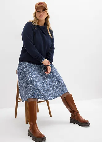 Asymmetrische trui, Kleur: donkerblauw