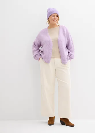 Oversized vest, cropped, Kleur: zacht lila