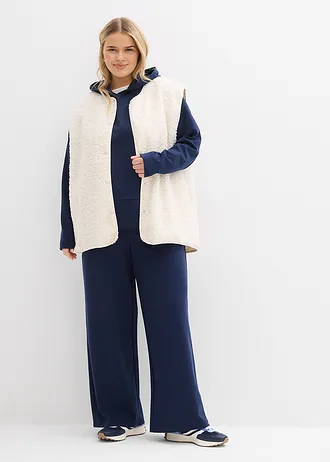 Marlene Dietrich broek van comfortabele Punto di Roma, Kleur: donkerblauw