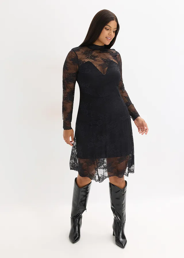 Robe à dentelle, Couleur: noir