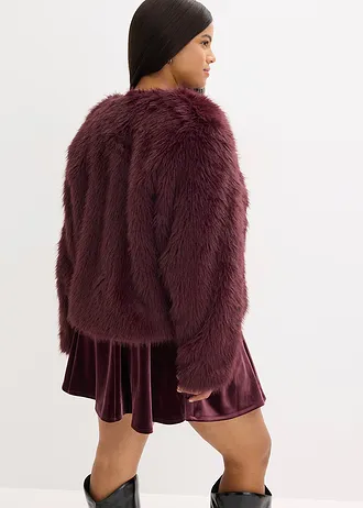 Veste en peluche, Couleur: bordeaux