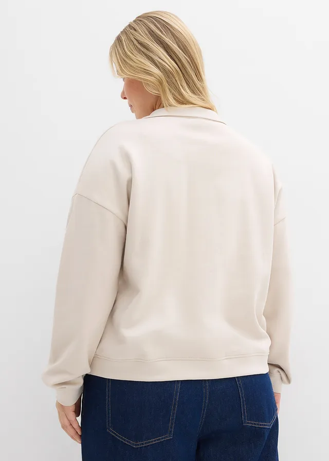 Bluza z czystej bawełny organicznej, kolor: jasnoszary