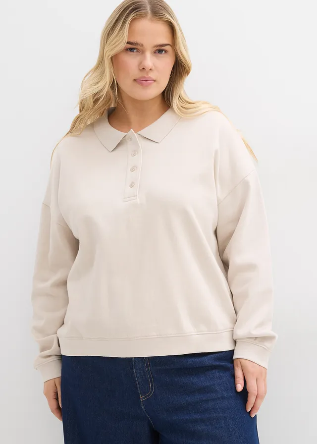 Bluza z czystej bawełny organicznej, kolor: jasnoszary