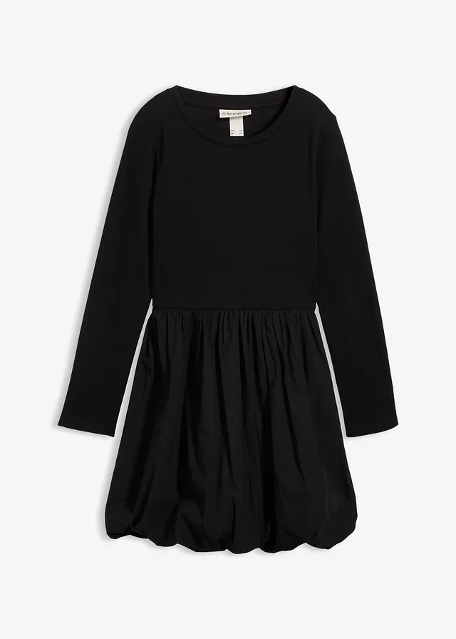 Mini jurk van biologisch katoen, Kleur: zwart