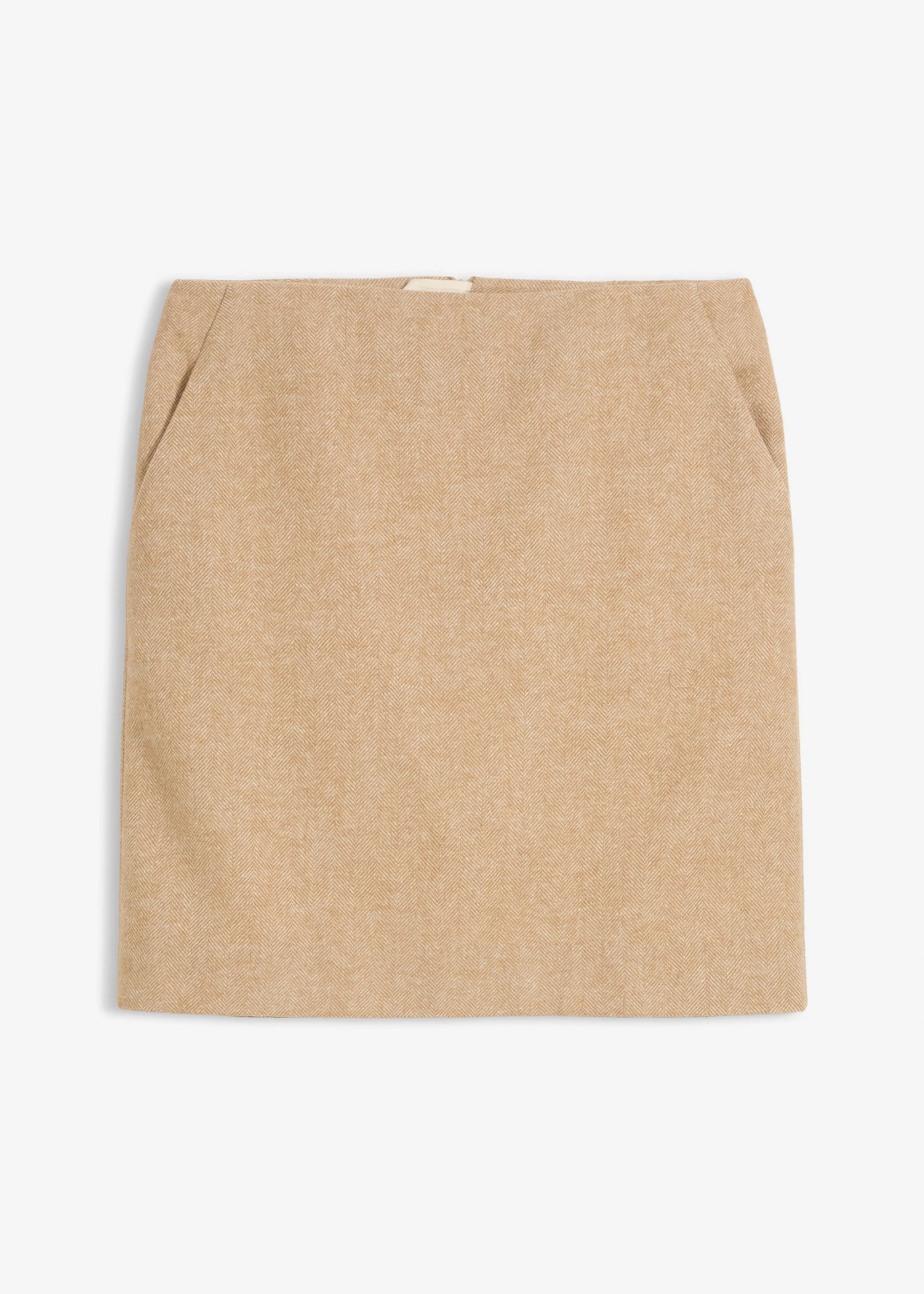 Wollen rok met visgraatpatroon • natuurbeige mêlee • bonprix online shop