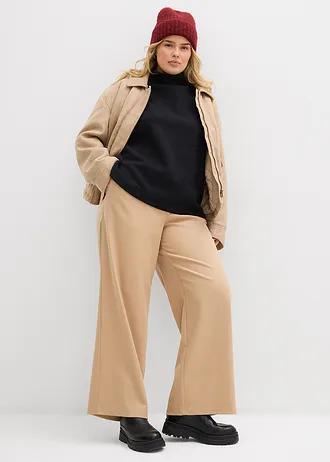 Sweater met opstaande kraag, Kleur: zwart