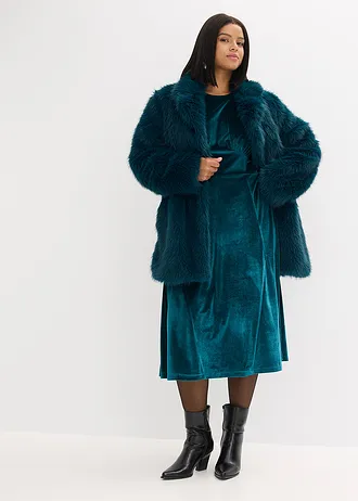 Imitatie bontjas, Kleur: donkerblauw