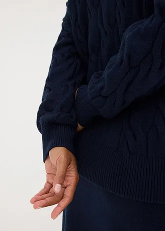 Oversize svetr z měkké viskózové směsi • tmavě modrá plus size • bonprix obchod