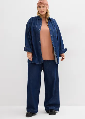 Longsleeve in een katoenmix, Kleur: mocha mousse