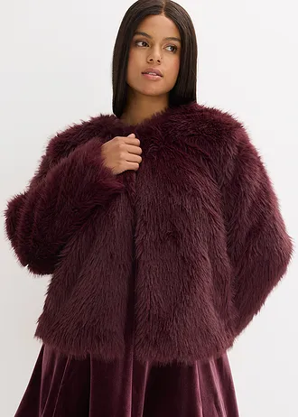 Veste en peluche, Couleur: bordeaux