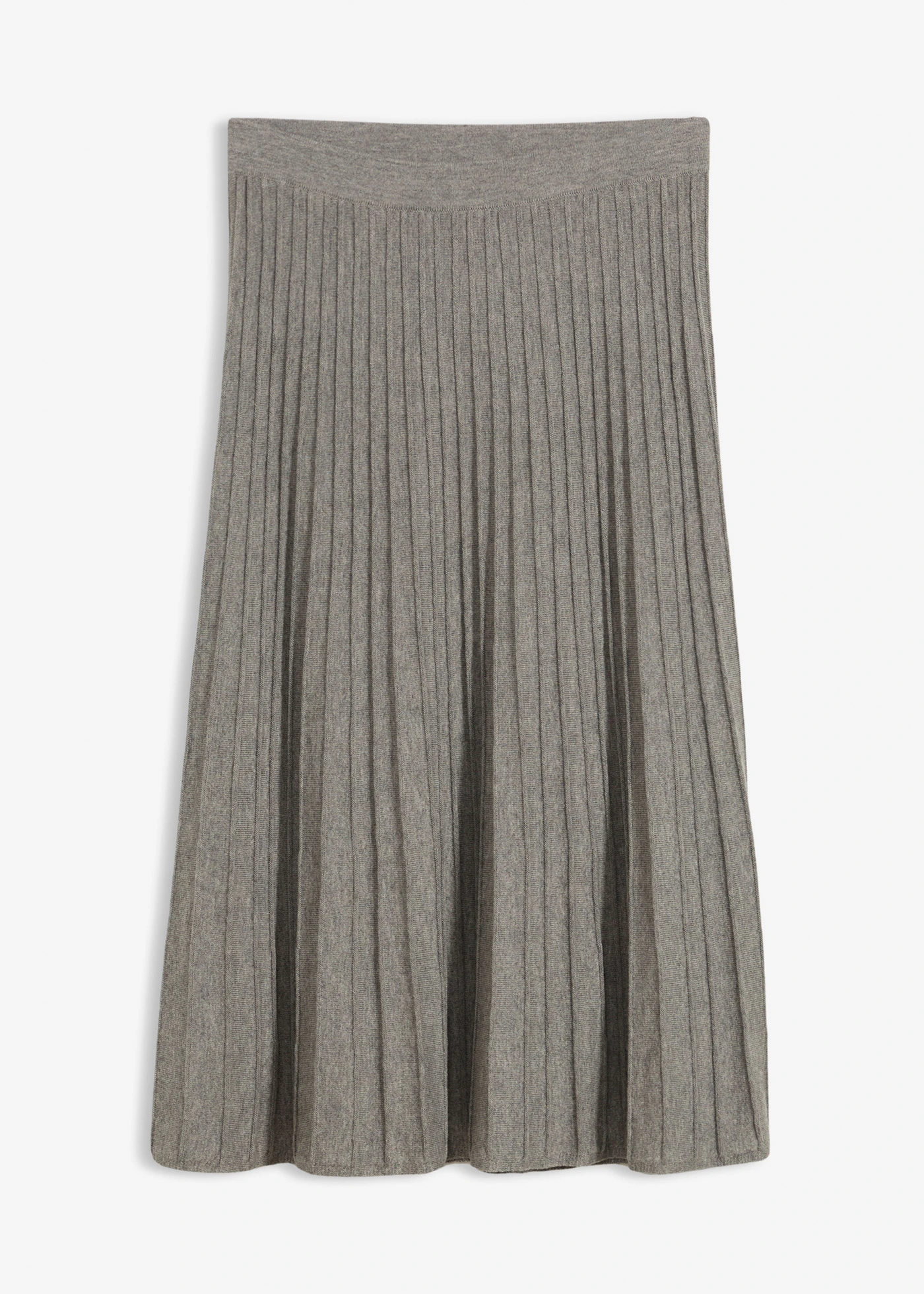 Pletená sukně s vlnou merino • šedý melír • bonprix obchod