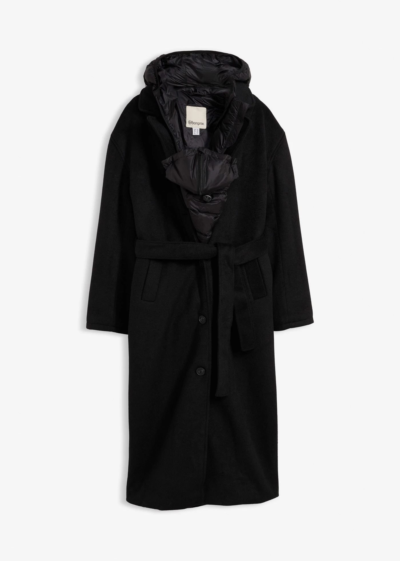 6-in-1 zwangerschapsjas met baby inzet en uitneembare bodywarmer • zwart • bonprix online shop