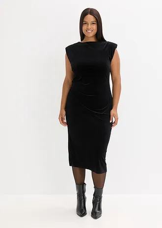 Midi jurk, Kleur: zwart