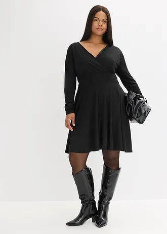 Jersey jurk, Kleur: zwart