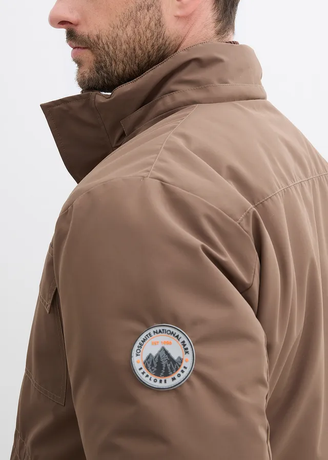 Parka rembourrée avec doublure polaire et capuche amovible • brun argile • product-page.page-title-suffix