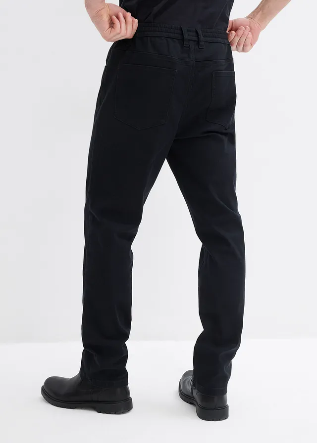 Pantalon droit et regular, taille extensible • noir • product-page.page-title-suffix