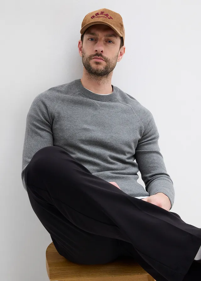 Svetr z jemné pleteniny z čisté bavlny (2 ks v balení) velbloudí