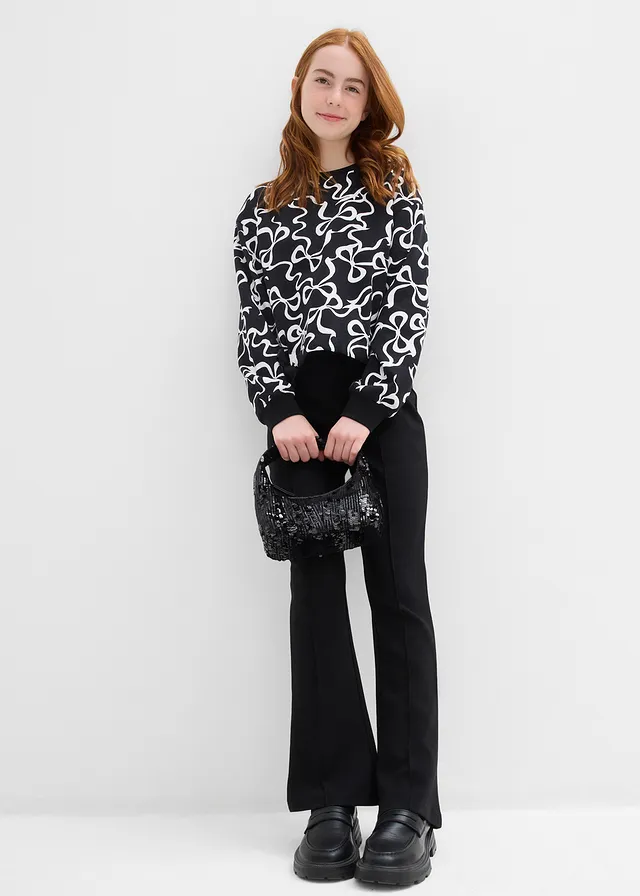 Sweater van biologisch katoen • zwart/wit • product-page.page-title-suffix