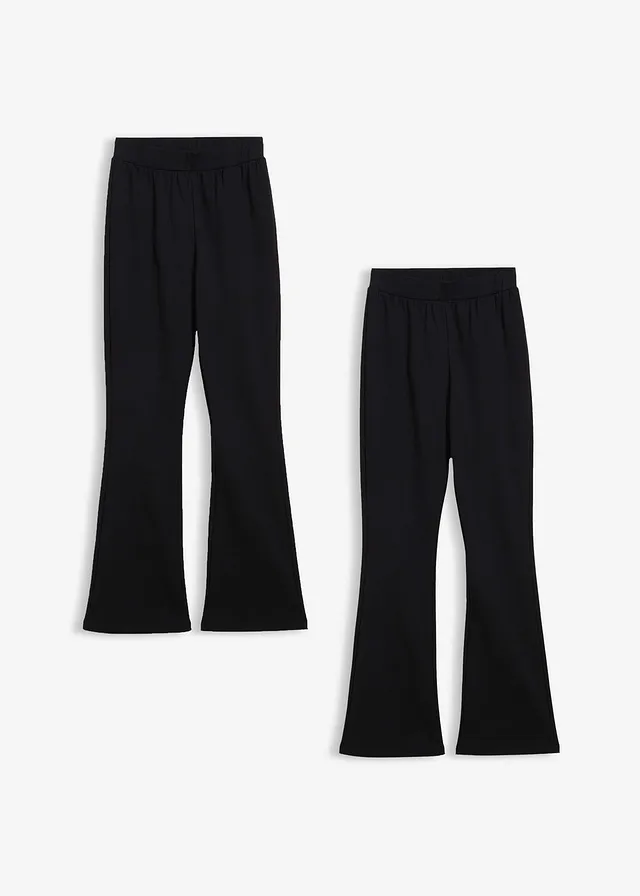 Legíny termo, Bootcut (2 ks) • čierna/čierna • obchod bonprix