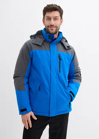 Veste imperméable à doublure polaire • bleu azur/gris ardoise • Boutique bonprix