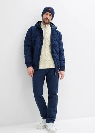 Pikowana bomberka ocieplana • granatowy • sklep bonprix