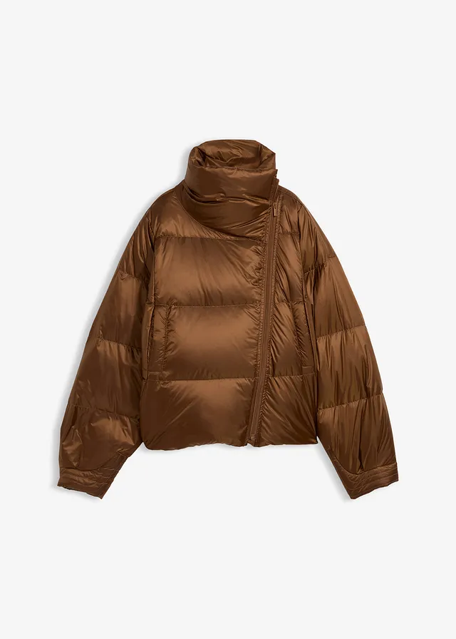 Péřová bunda s recyklovaným prachovým peřím, voděodolná • pimentová hnědá • bonprix obchod