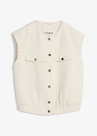 Mouwloze blazer met wol