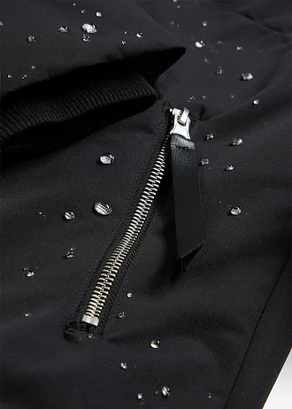 Manteau outdoor déperlant, aspect 2en1 • noir • Boutique bonprix
