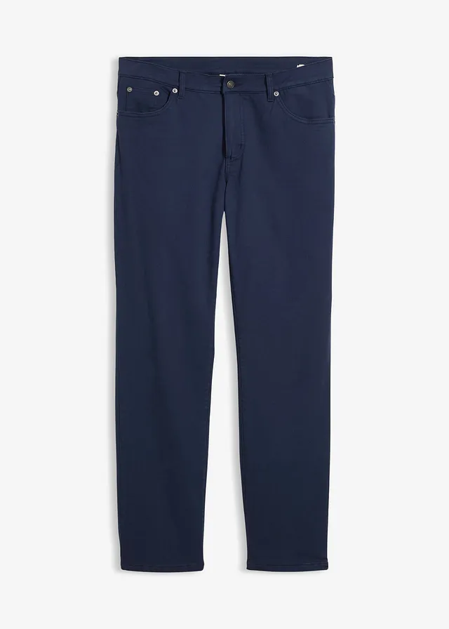Regular fit stretch thermobroek met een zachte flanellen voering, straight