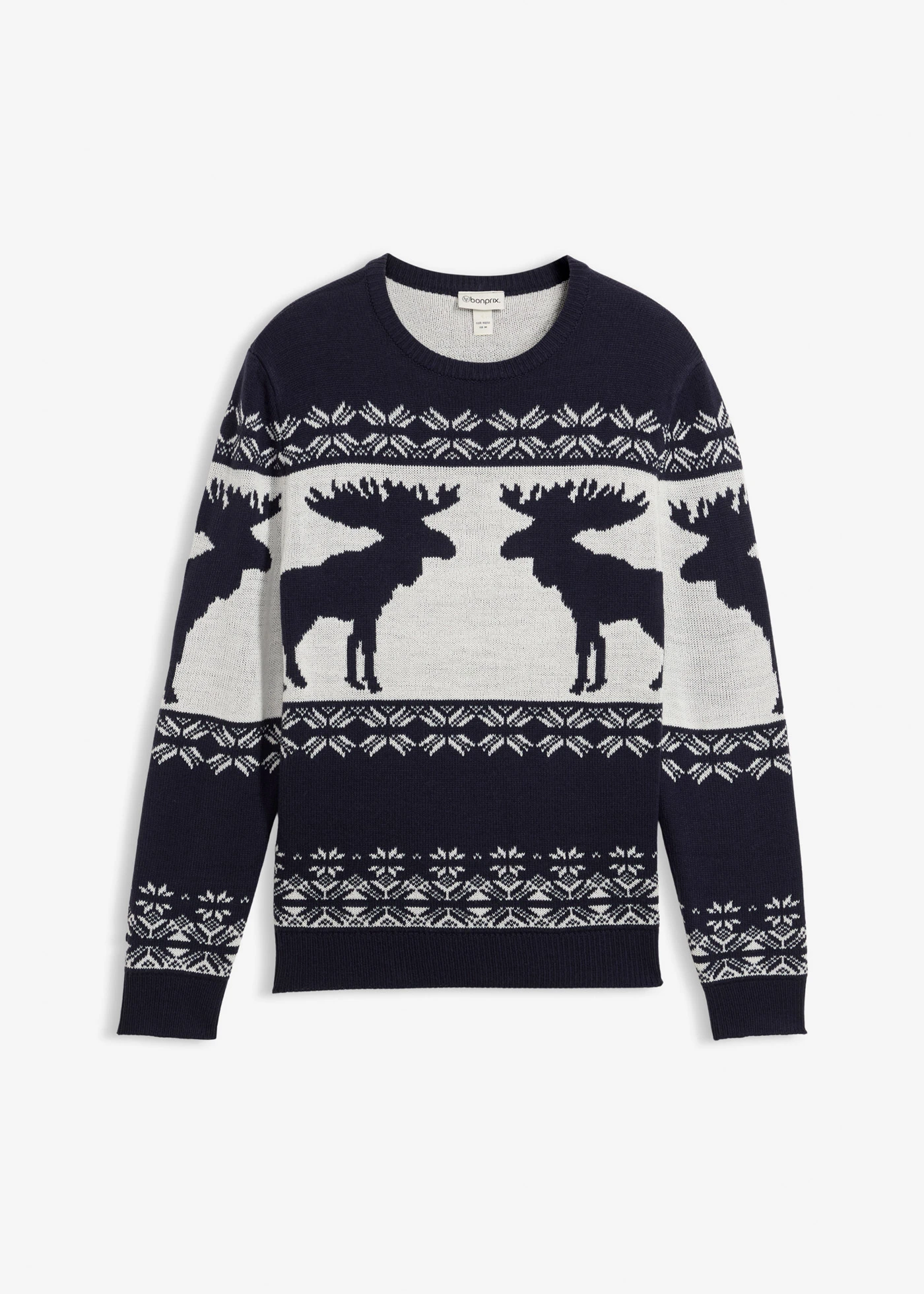 Svetr s norským vzorem • tmavě modrý norský vzor • bonprix obchod