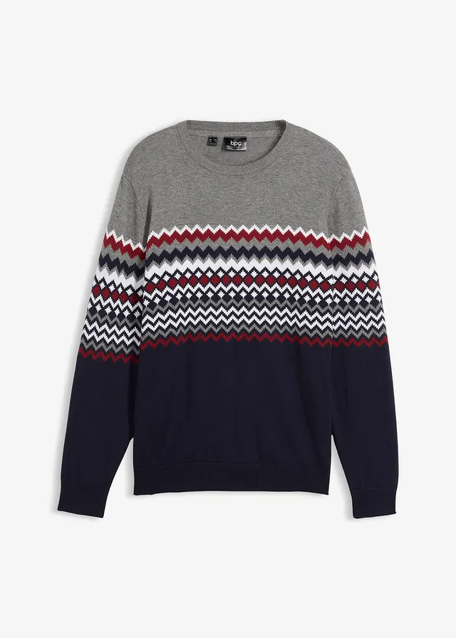 Pulover model norvegian cu bumbac