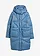 Péřový kabát s recyklovaným peřím, odolný vůči vodě, barva: modrošedá